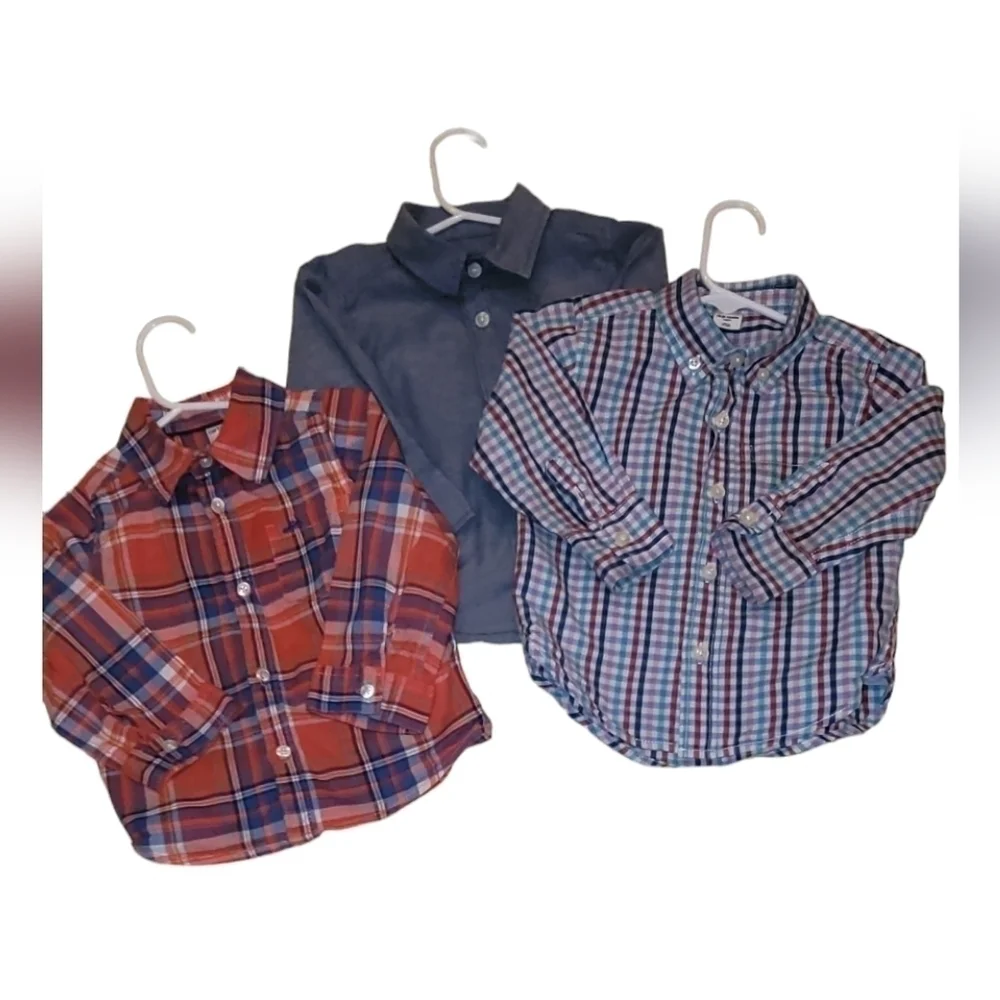 Long Sleeve Button-down Boys Shirt Lot